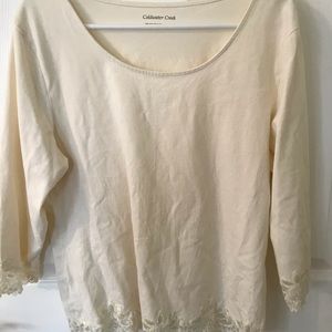 White Coldwater Creek long sleeve shirt